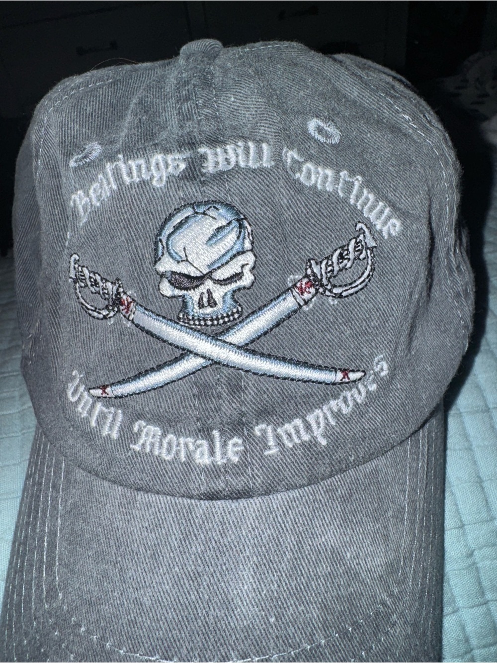 Pirates The Beatings Will Continue Until Morale Improves Adjustable Hat OS - Picture 6 of 8